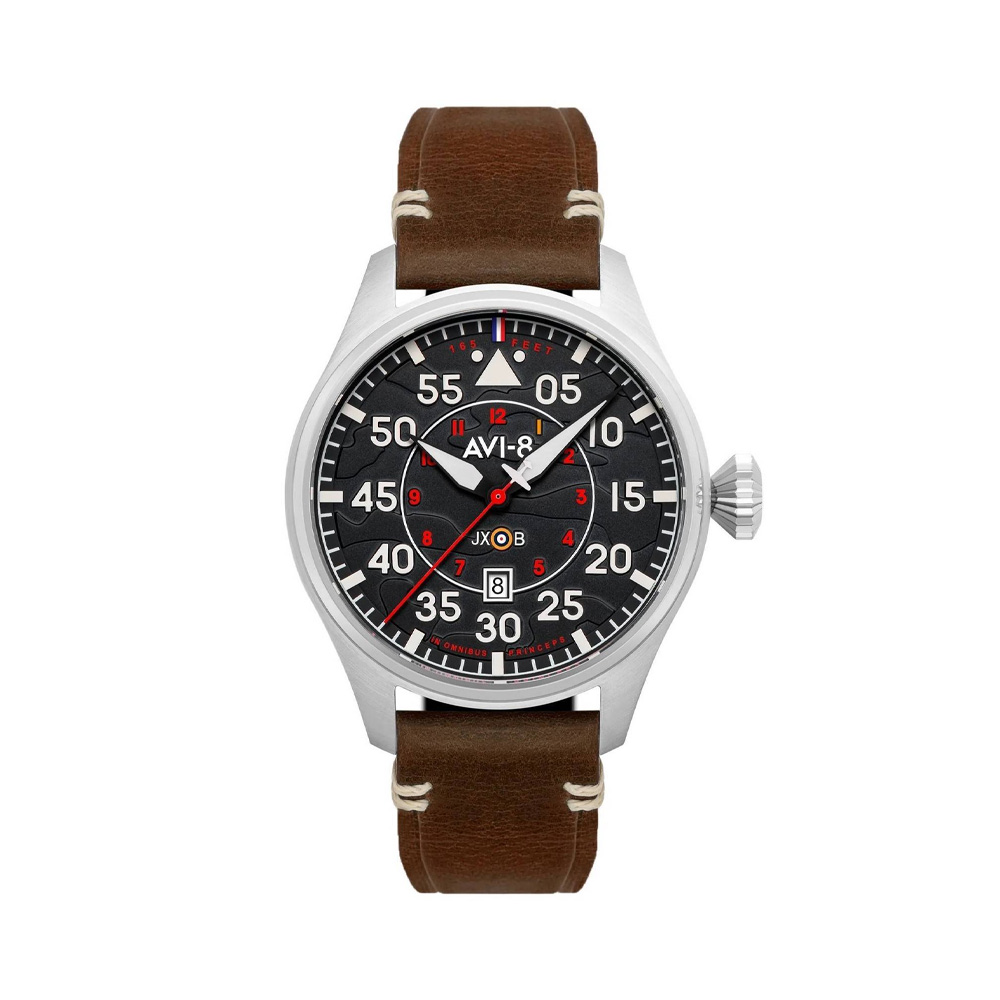 Đồng hồ AVI-8 Nam AV-4097-01 Dây Da 46mm