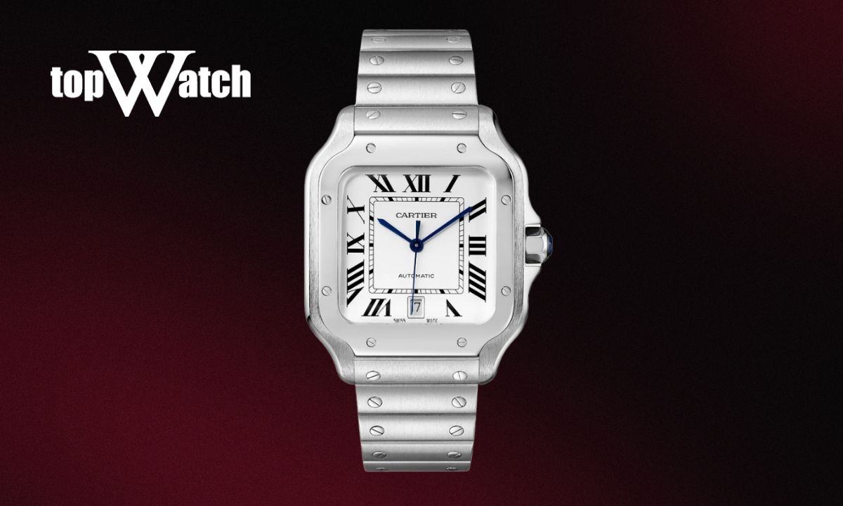 Đồng hồ Cartier nam dây da Santos de Cartier CRWSSA0018