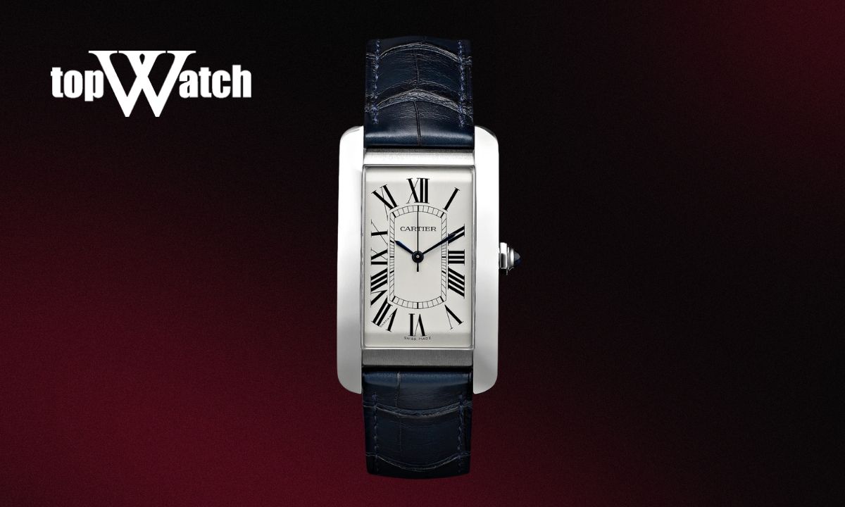 Đồng hồ Cartier nam dây da Tank Américaine CRWSTA0018