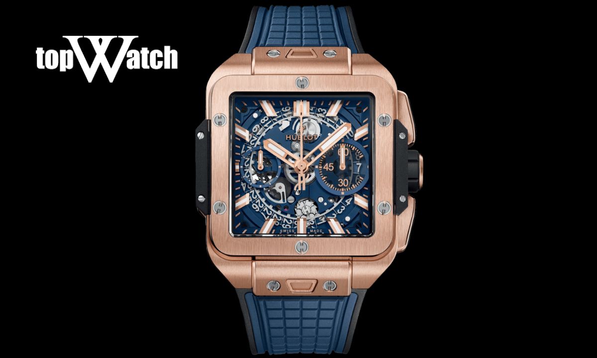Gợi ý 10 mẫu đồng hồ Hublot mặt vuông độc đáo, được săn đón nhất Đồng hồ Hublot Square Bang Unico King Gold 821.OX.5180.RX