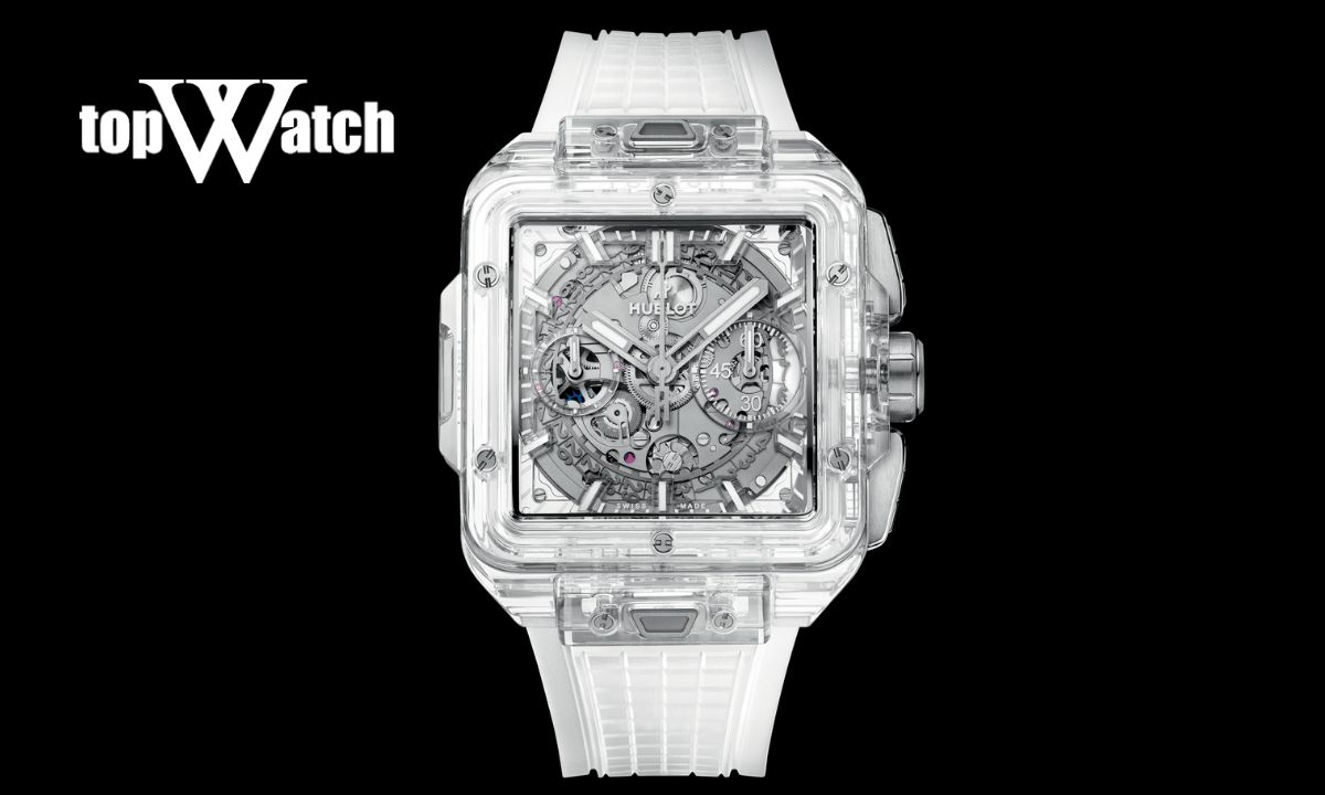 Gợi ý 10 mẫu đồng hồ Hublot mặt vuông độc đáo, được săn đón nhất Đồng hồ Hublot Square Bang Unico Sapphire 821.JX.0120.RT