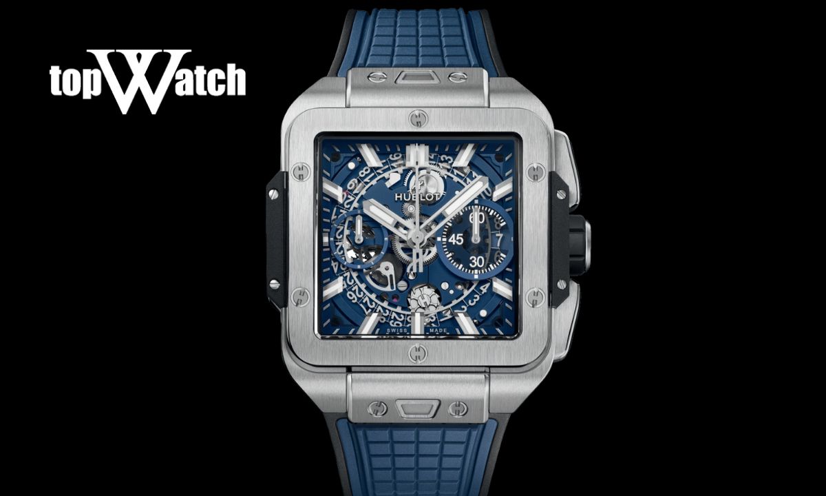 Gợi ý 10 mẫu đồng hồ Hublot mặt vuông độc đáo, được săn đón nhất Đồng hồ Hublot Square Bang Unico Titanium 821.NX.5170.RX