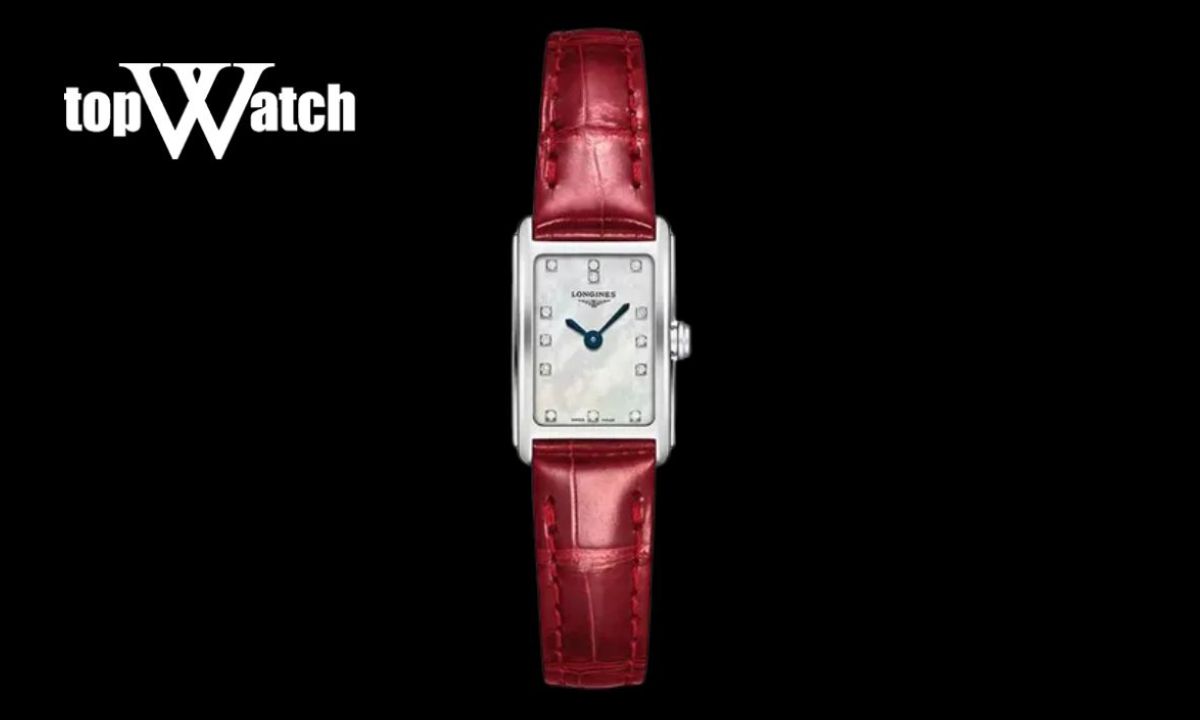Gợi ý 10 mẫu đồng hồ Longines mặt chữ nhật thanh lịch và thời trang Đồng Hồ Longines Dolce Vita L5.258.4.87.5 Dây Da Đỏ