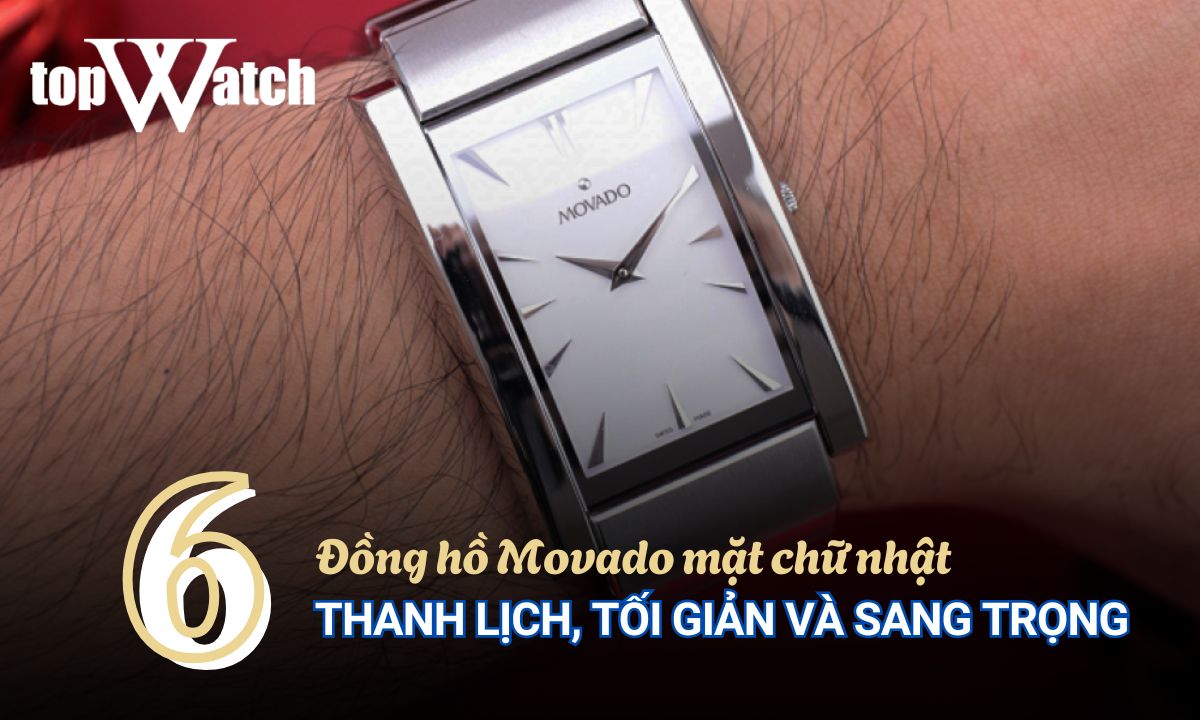 đồng hồ movado mặt chữ nhật