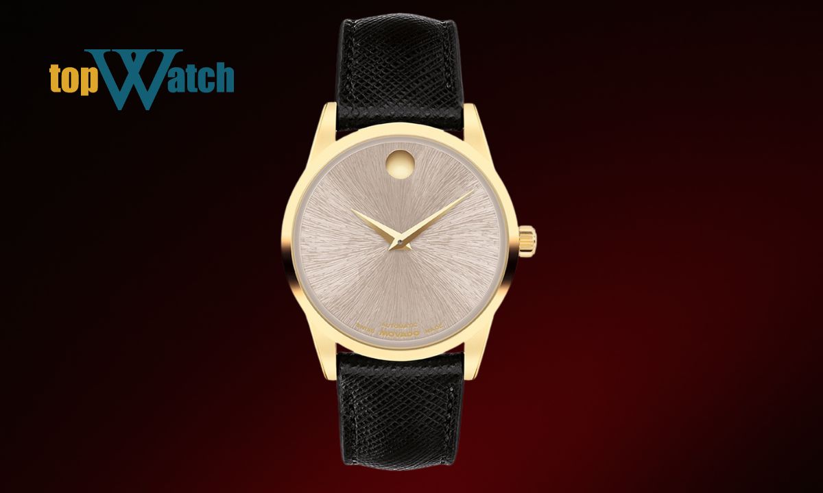 Top 13 mẫu đồng hồ Movado nữ dây da đẹp và đáng mua Đồng hồ Movado Museum Classic Automatic 0608006