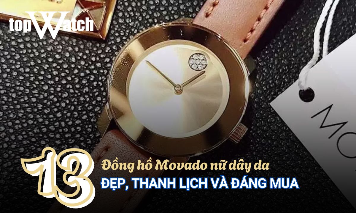 đồng hồ movado nữ dây da