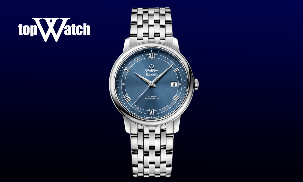 Chiêm ngưỡng 5 mẫu đồng hồ Omega mặt xanh độc lạ, bí ẩn và cuốn hút Đồng Hồ Nam Omega De Ville Prestige Co-Axial 424.10.37.20.03.002