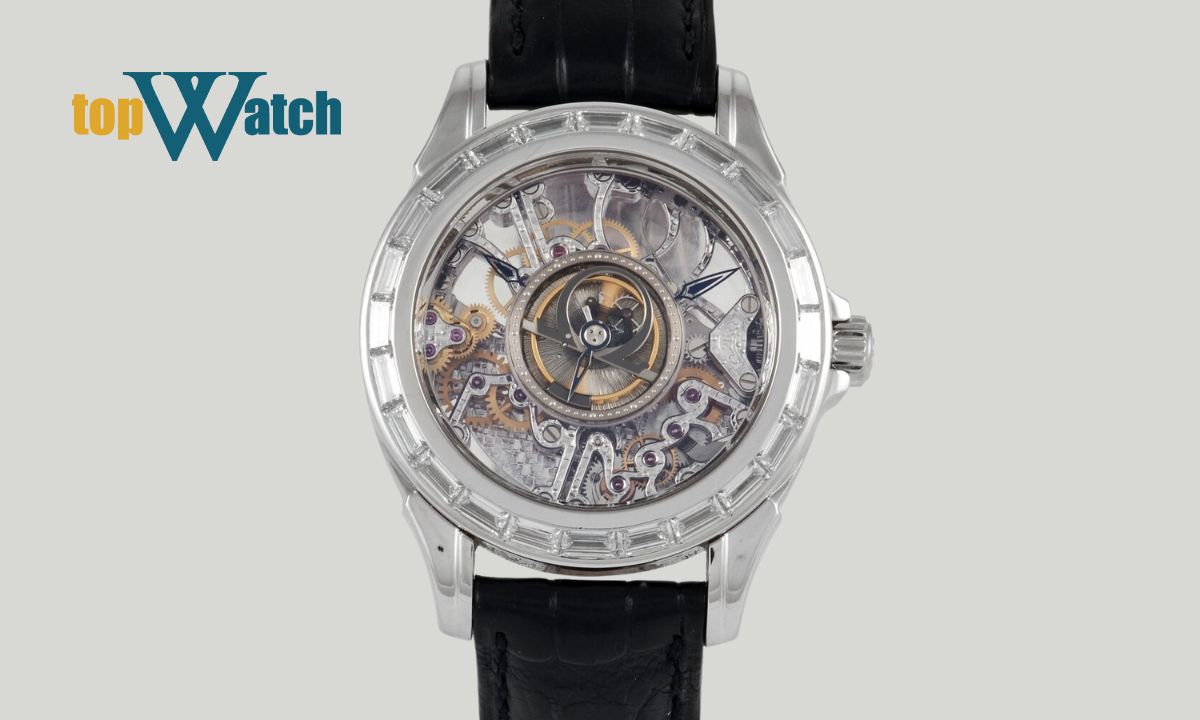 Khám phá 12 mẫu đồng hồ Omega lộ cơ ấn tượng, độc đáo, giá trị cao Đồng hồ Omega De Ville Central Tourbillon Skeleton ref. 5946.30.31