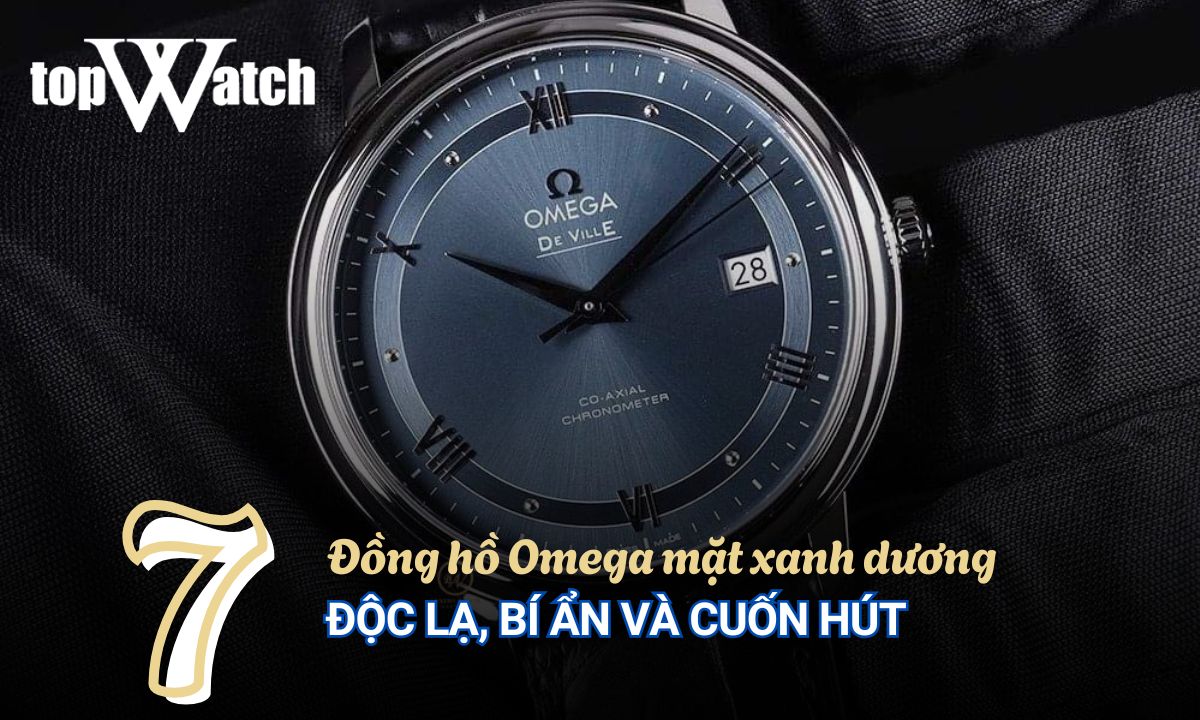 đồng hồ omega mặt xanh