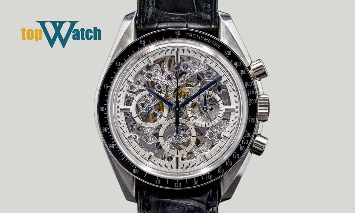 Khám phá 12 mẫu đồng hồ Omega lộ cơ ấn tượng, độc đáo, giá trị cao Đồng hồ Omega Speedmaster Apollo XI 25th Anniversary Skeleton ref. 3097.30.00