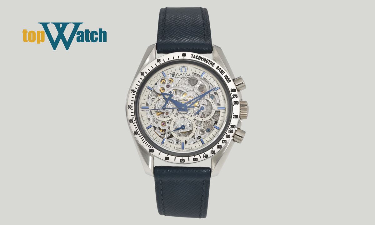 Khám phá 12 mẫu đồng hồ Omega lộ cơ ấn tượng, độc đáo, giá trị cao Đồng hồ Omega Speedmaster Broad Arrow Skeleton ref. 3658.50.31