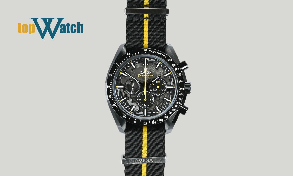 Khám phá 12 mẫu đồng hồ Omega lộ cơ ấn tượng, độc đáo, giá trị cao Đồng hồ Omega Speedmaster Dark Side of the Moon Apollo 8 ref. 310.92.44.50.01.001