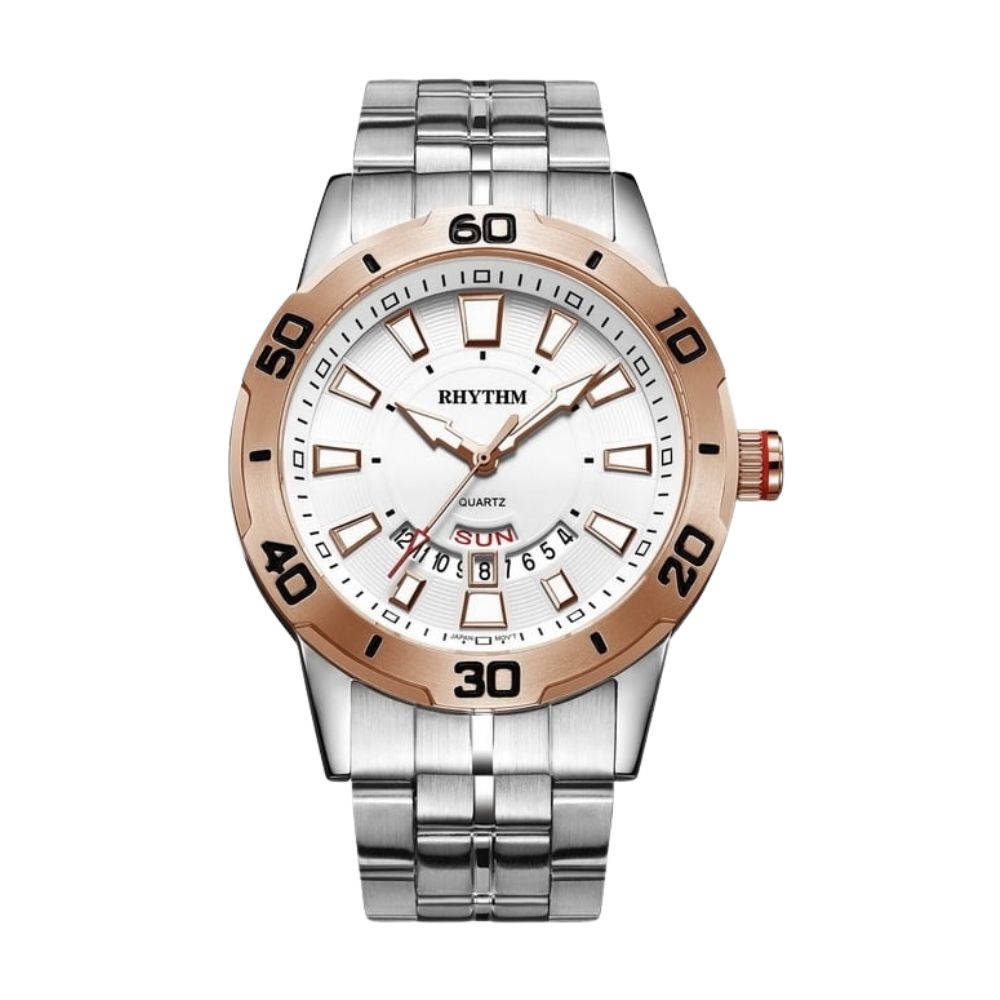 Đồng Hồ Rhythm Nam G1306S04 Dây Thép không gỉ 43mm