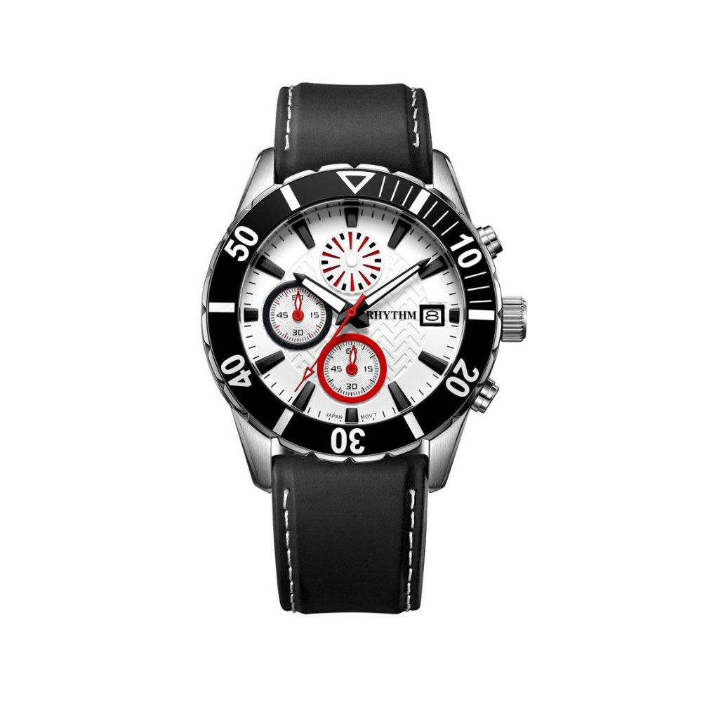 Đồng Hồ Rhythm Nam S1406R01 Dây Thép không gỉ 42mm