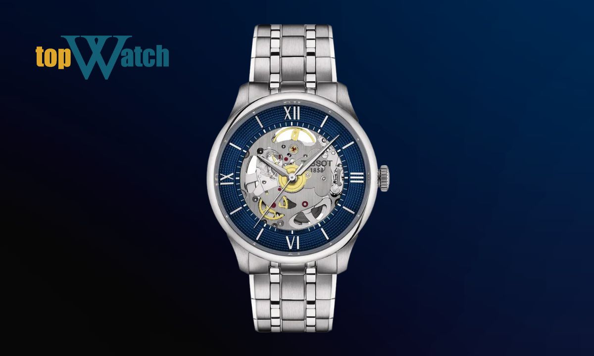 Đồng hồ Tissot Chemin des Tourelles Skeleton mặt xanh T139.836.11.048.00