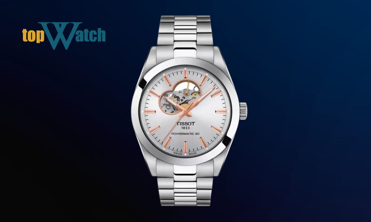 Đồng hồ Tissot Gentleman Open Heart mặt bạc T127.407.11.031.01