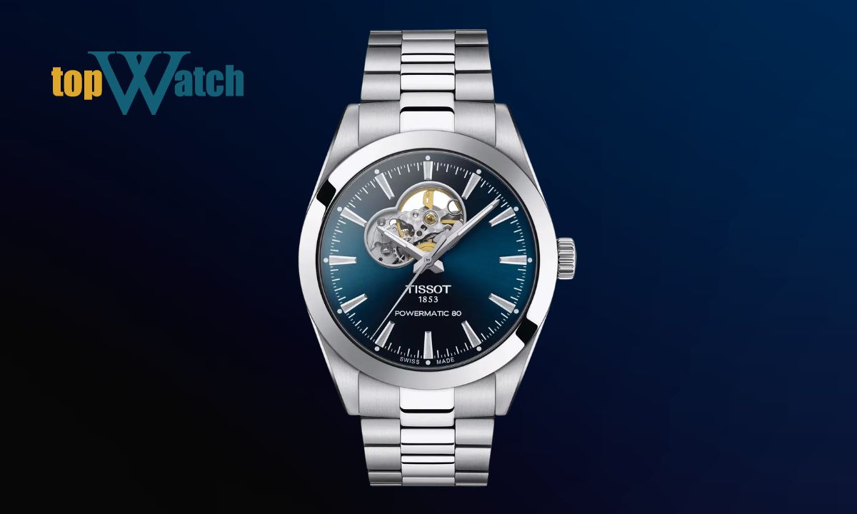 Đồng hồ Tissot Gentleman Open Heart mặt xanh T127.407.11.041.01