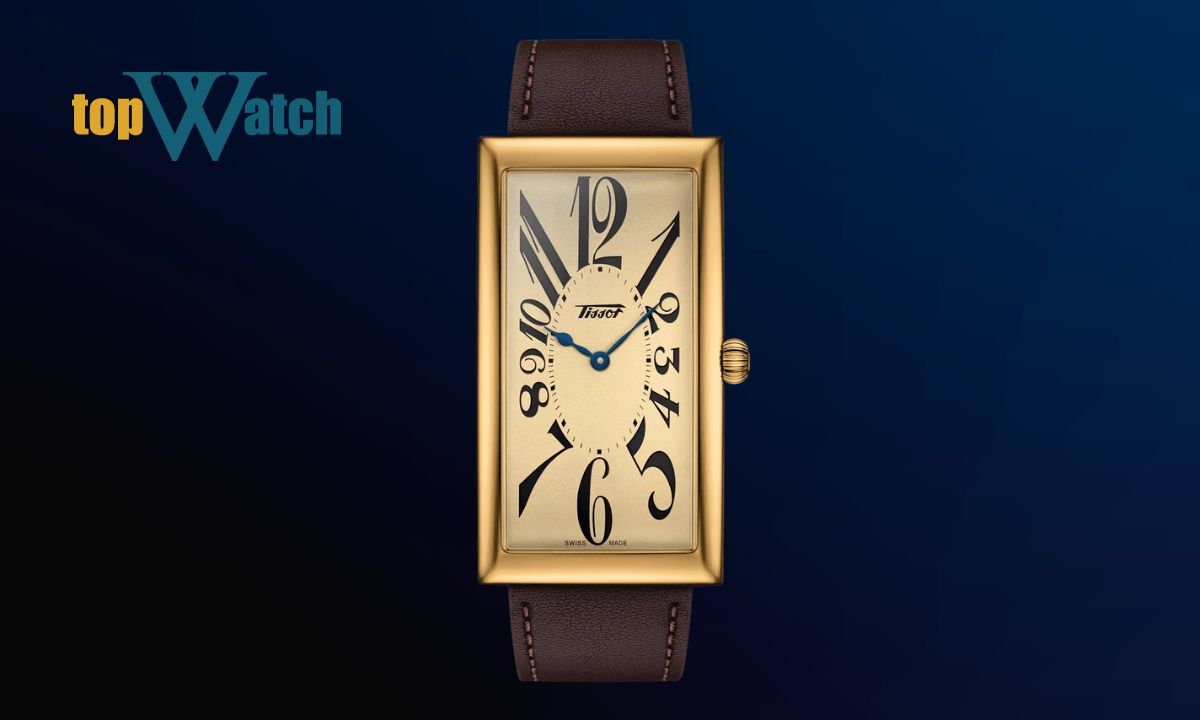 Top 11 mẫu đồng hồ Tissot mặt chữ nhật đa dạng cho nam và nữ Đồng hồ Tissot Heritage Banana Centenary Champagne Dial T117.509.36.022.00