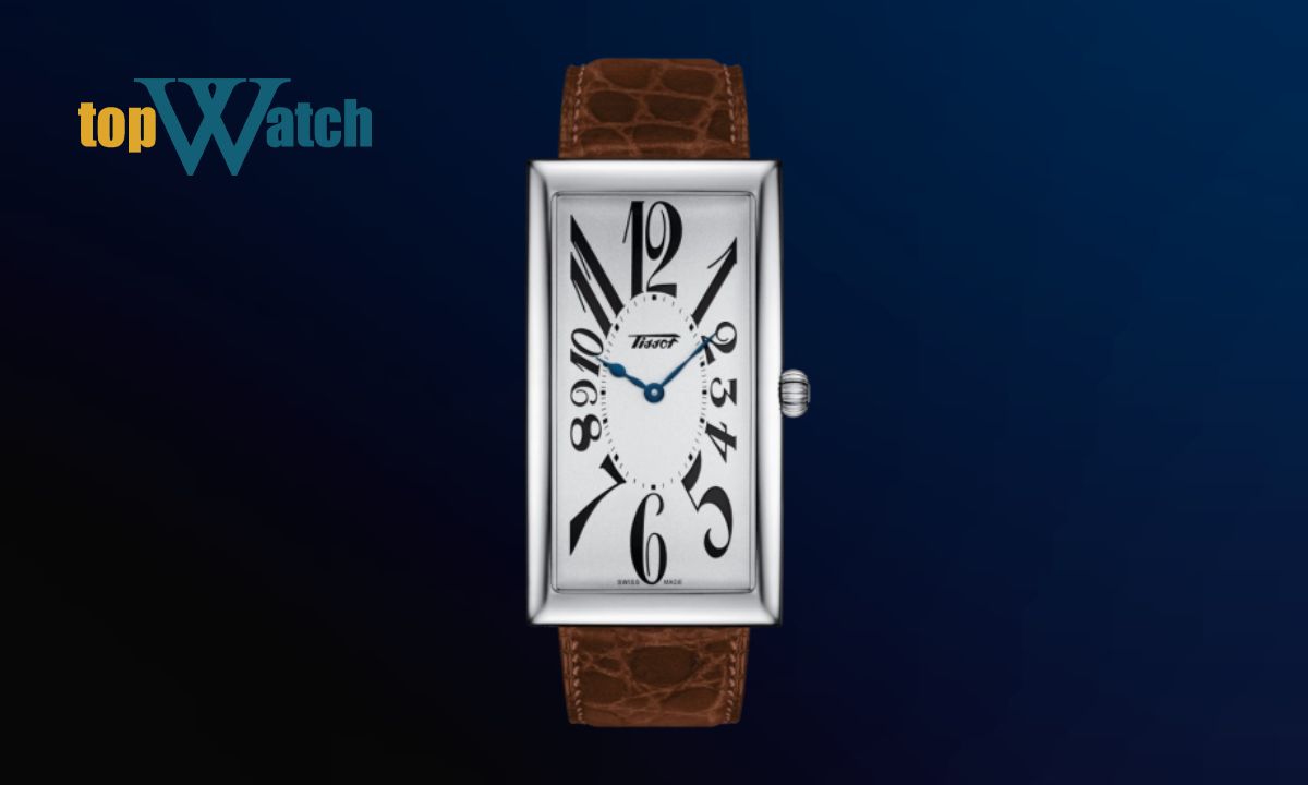 Top 11 mẫu đồng hồ Tissot mặt chữ nhật đa dạng cho nam và nữ Đồng hồ Tissot Heritage Banana Centenary Silver Dial T117.509.16.032.00