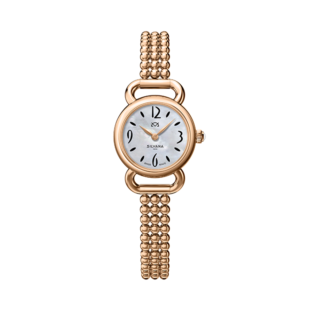 Đồng hồ Silvana Nữ SR22QRR25R Dây Thép Không Gỉ Mạ Vàng 22mm
