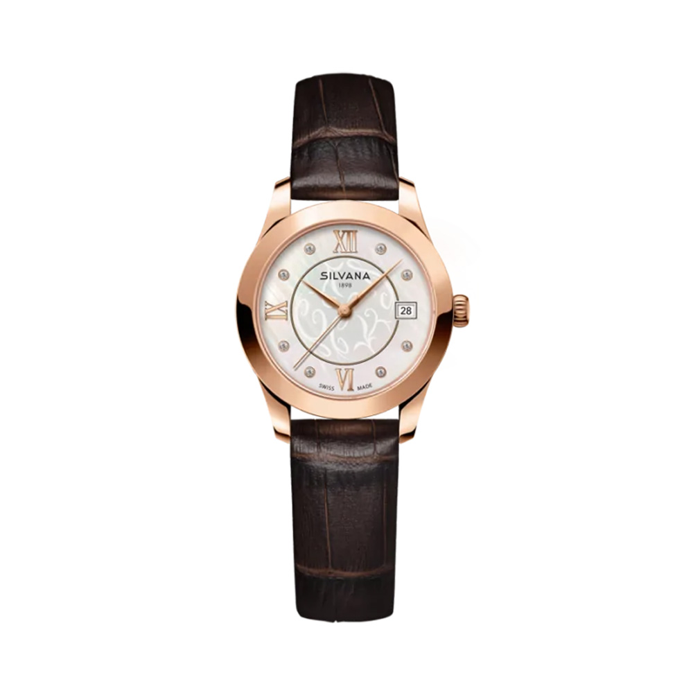 Đồng hồ Silvana Nữ SR28QRR6BCB Dây Da 28mm