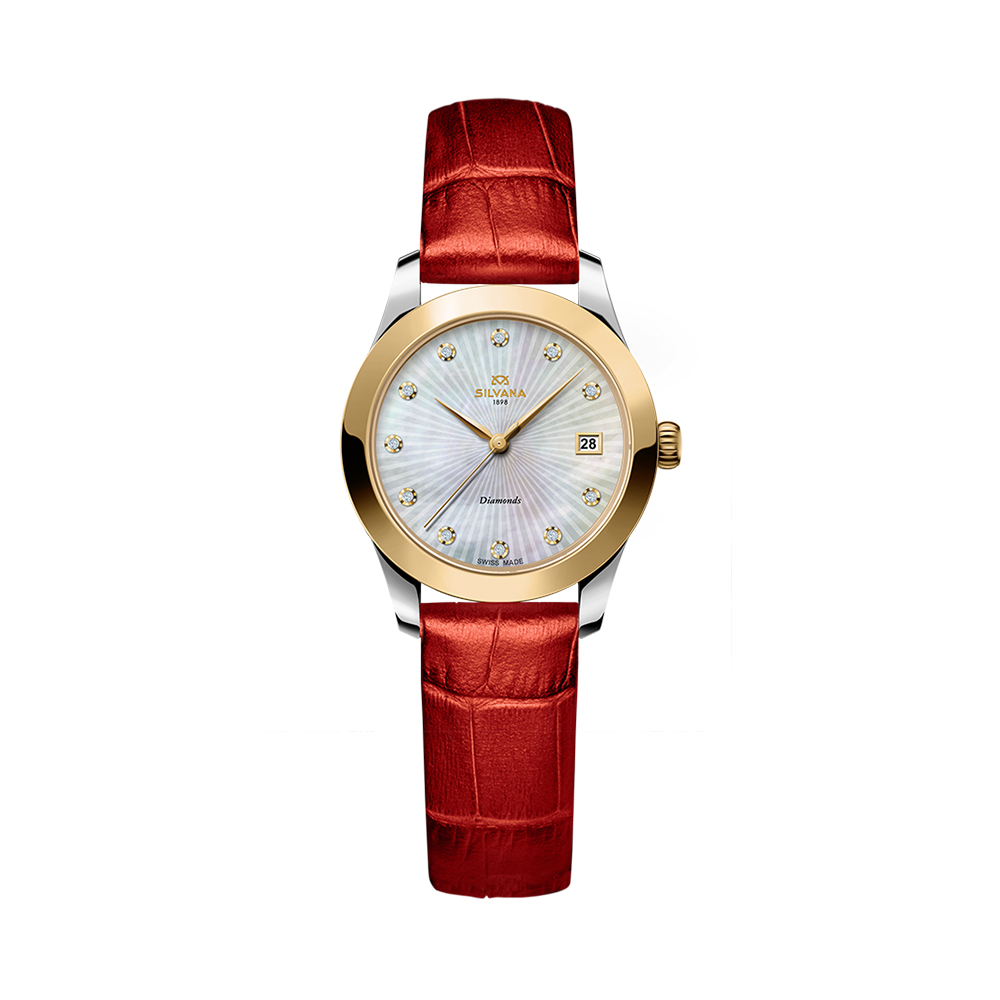 Đồng hồ Silvana Nữ SR28QSY45CR Dây Da 28mm