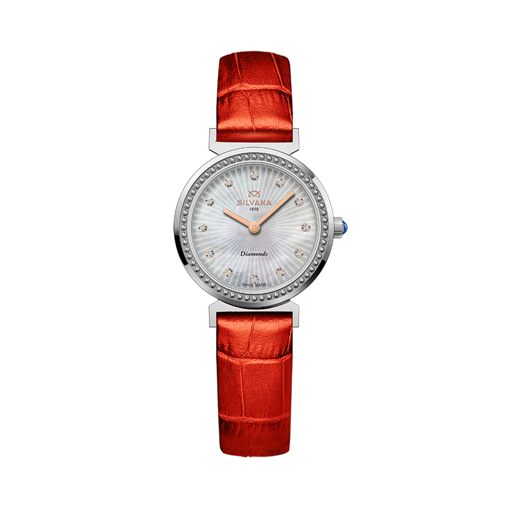Đồng hồ Silvana Nữ SR30QBP45CR Dây Da 30mm