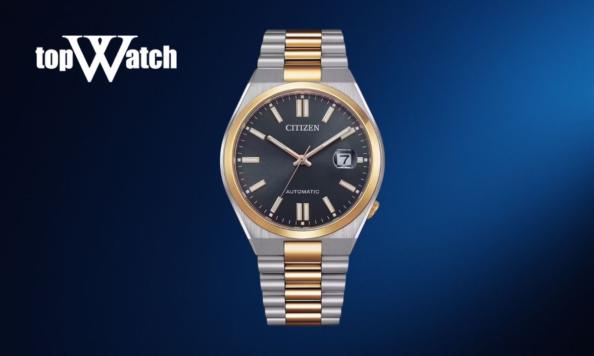 Top 12 đồng hồ cơ Citizen nam cao cấp, thiết kế đẹp, độc đáo Đồng hồ Citizen cơ nam Tsuyosa NJ0154-80H dây kim loại demi