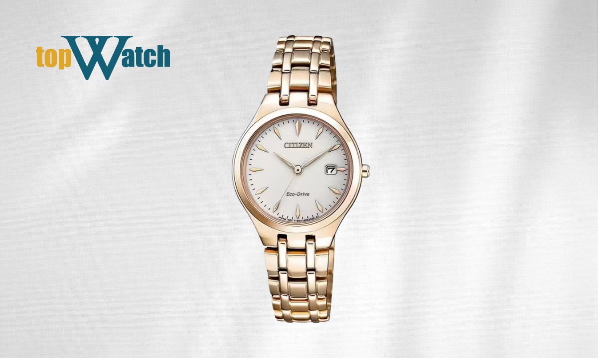 Top 11 mẫu đồng hồ Citizen Eco-Drive nữ thanh lịch, hiện đại Đồng hồ Citizen EW2483-85B nữ Eco-Drive mặt số trắng