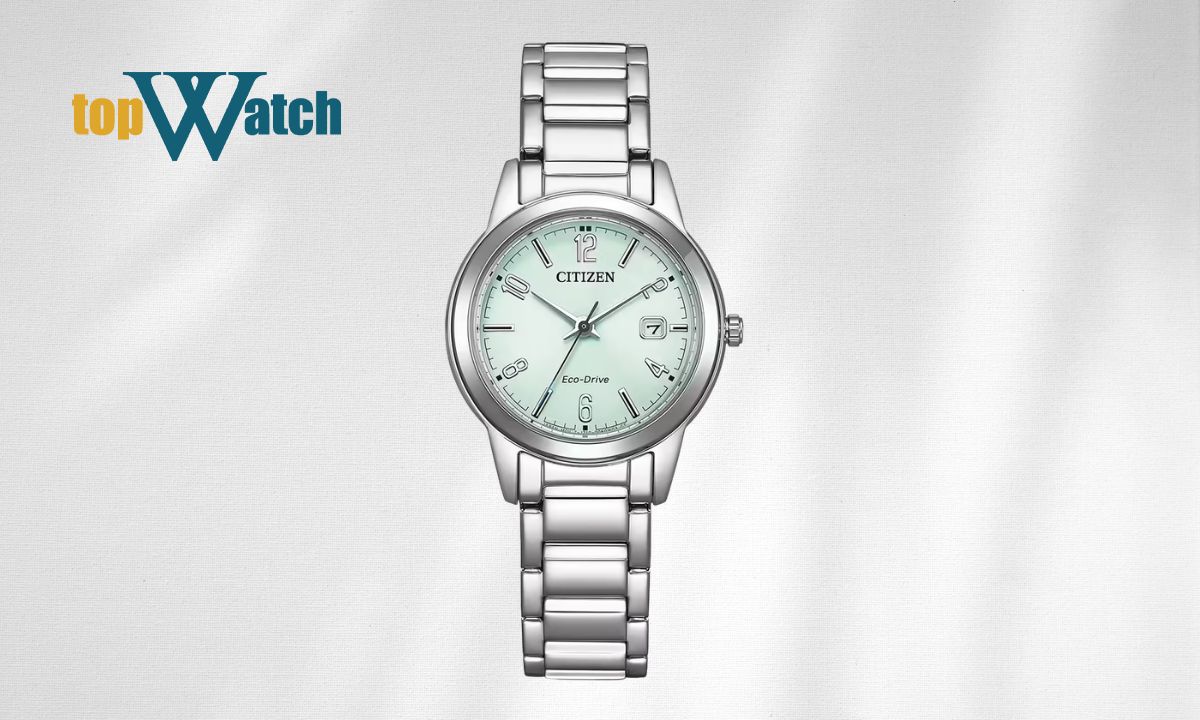 Top 11 mẫu đồng hồ Citizen Eco-Drive nữ thanh lịch, hiện đại Đồng hồ Citizen FE1241-71X nữ Eco-Drive mặt số xanh