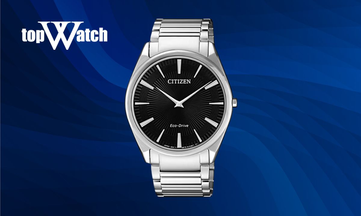 Đồng hồ Citizen Stiletto AR3071-87E nam Eco-Drive mặt đen