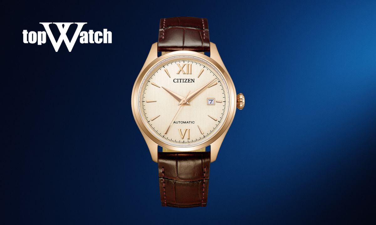 Top 12 đồng hồ cơ Citizen nam cao cấp, thiết kế đẹp, độc đáo Đồng hồ cơ Citizen nam Mechanical NJ0243-06A mặt số vàng