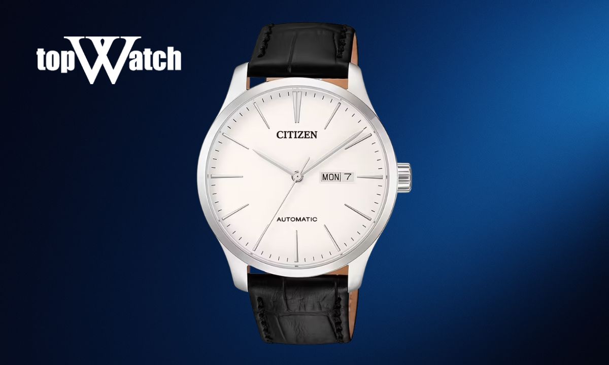 Top 12 đồng hồ cơ Citizen nam cao cấp, thiết kế đẹp, độc đáo Đồng hồ cơ Citizen nam NH8350-08B mặt số màu trắng