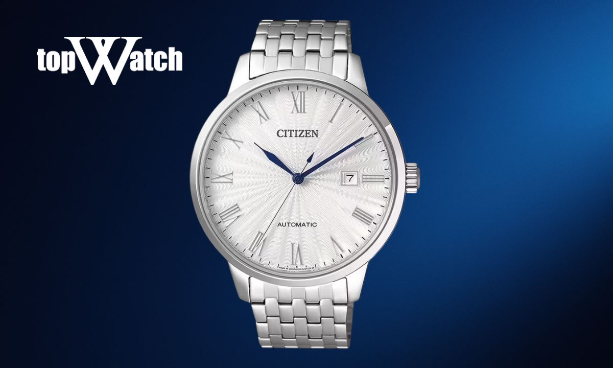 Top 12 đồng hồ cơ Citizen nam cao cấp, thiết kế đẹp, độc đáo Đồng hồ cơ Citizen nam NJ0080-50A mặt số trắng