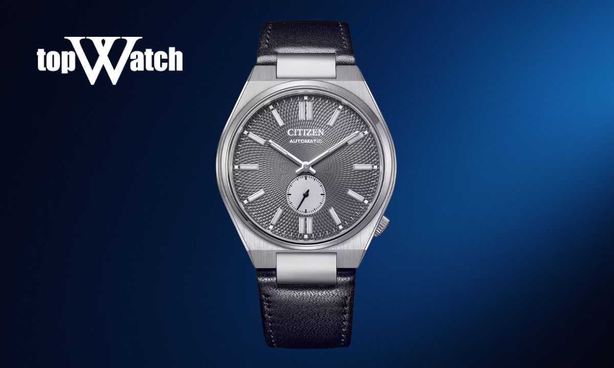 Top 12 đồng hồ cơ Citizen nam cao cấp, thiết kế đẹp, độc đáo Đồng hồ cơ Citizen nam Tsuyosa Small Second NK5010-01H dây da