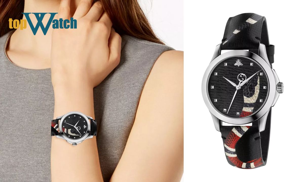 Đồng hồ Gucci của nước nào? Có tốt không? Giá bao nhiêu? Đồng hồ Gucci YA1264007 Le Marché des Merveilles Snake 38mm