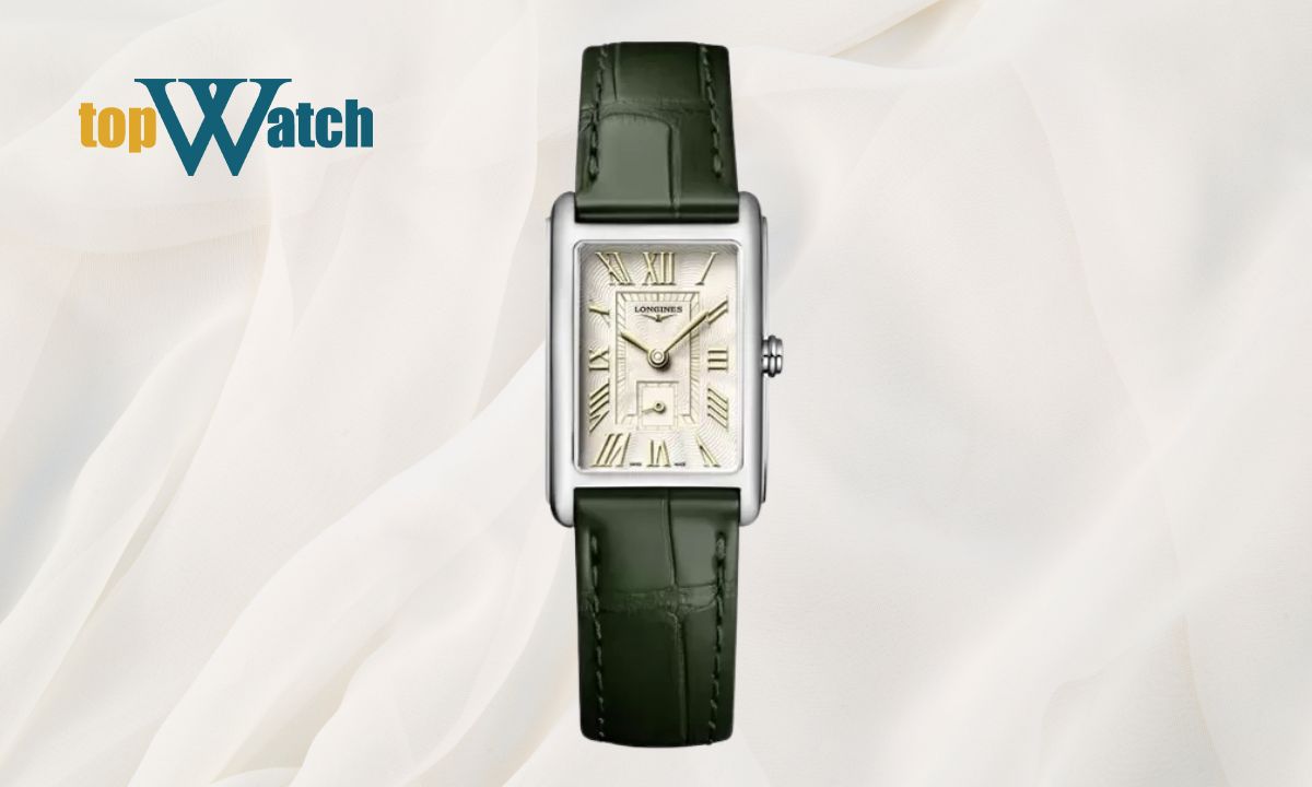 Top 15 đồng hồ Longines nữ dây da thanh mảnh, nữ tính Đồng hồ Longines nữ DolceVita L5.255.4.08.2 mặt chữ nhật