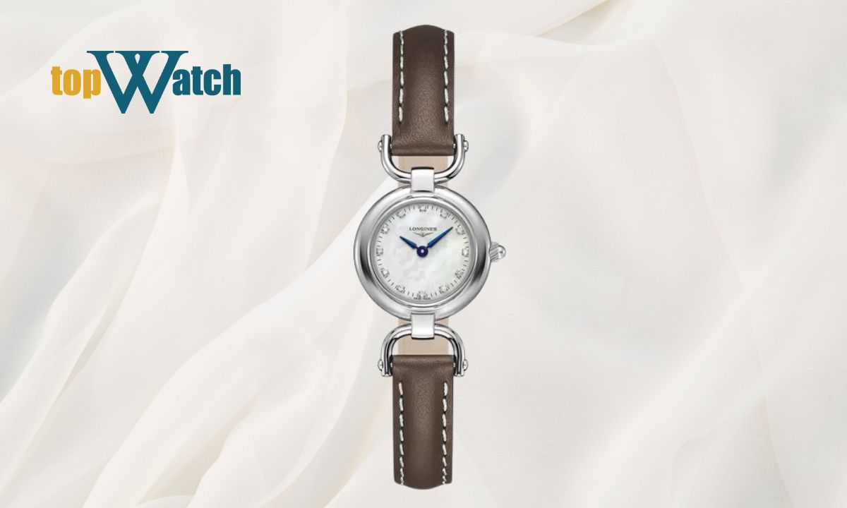 Top 15 đồng hồ Longines nữ dây da thanh mảnh, nữ tính Đồng hồ nữ Longines Equestrian L6.129.4.87.2 dây da nâu