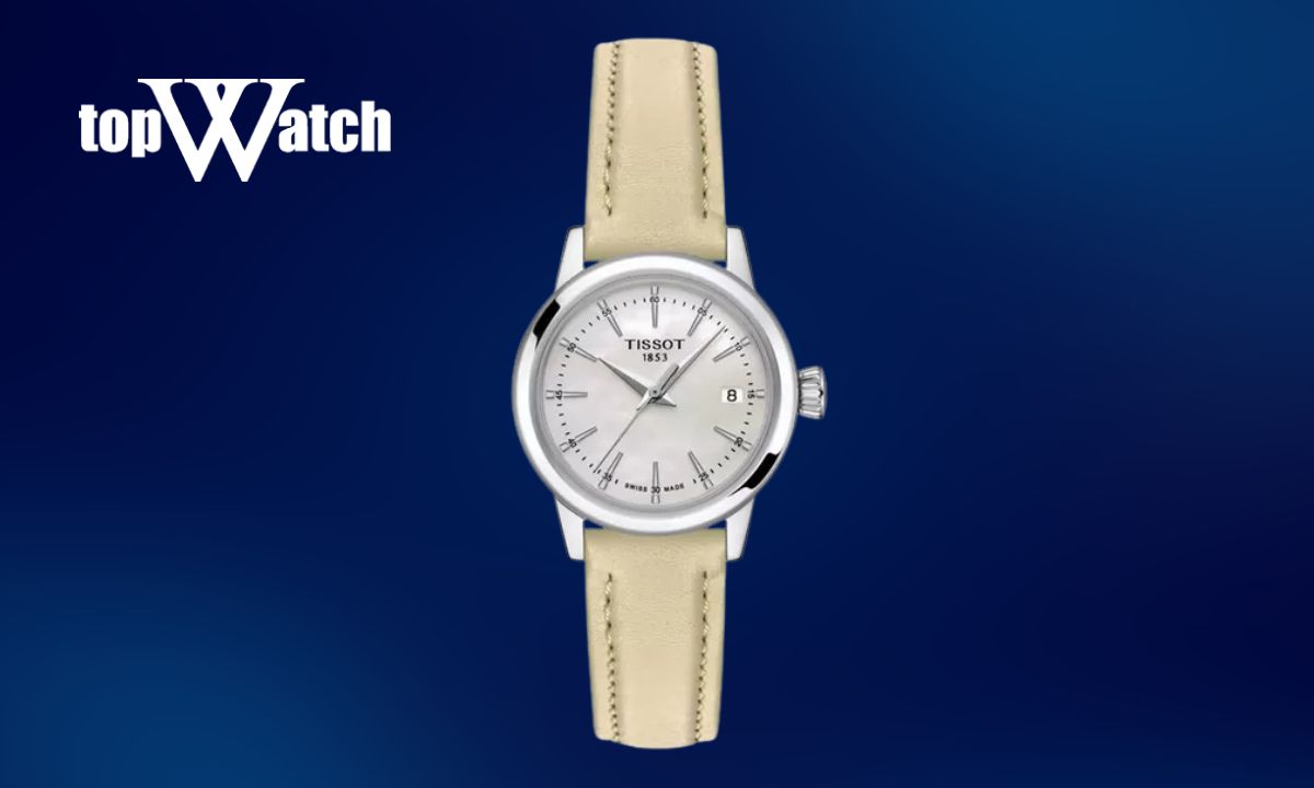 Top 7 mẫu đồng hồ Tissot nữ dây da thanh lịch, hiện đại Đồng hồ nữ Tissot dây da Classic Lady T129.210.16.111.00