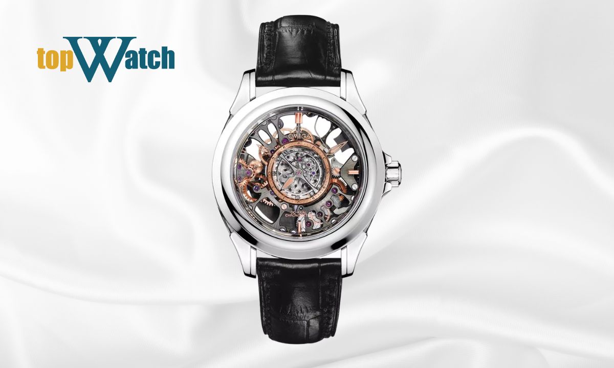 Đồng hồ Omega De Ville dây da Tourbillon 513.93.39.21.99.001 Skeleton