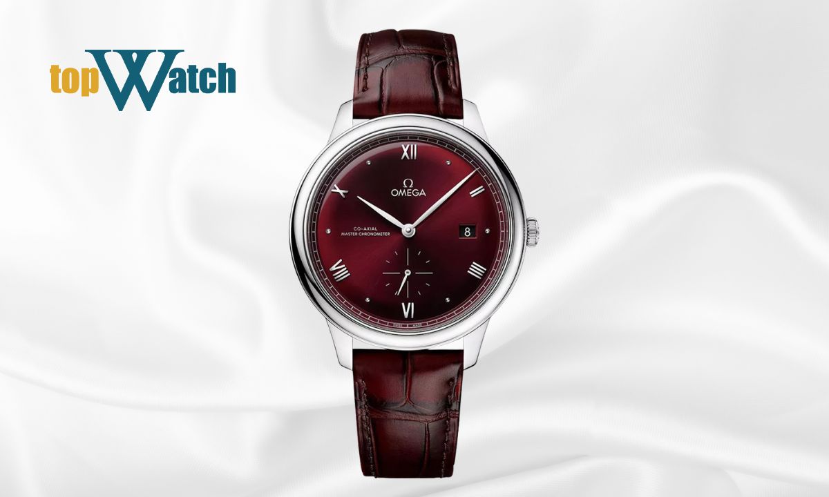 Đồng hồ Omega De Ville Prestige 434.13.41.20.11.001 dây da đỏ