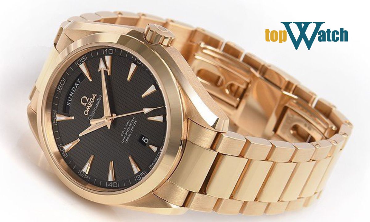 Top 7 đồng hồ Omega vàng nguyên khối sang trọng, giá trị cao Đồng hồ Omega Seamaster Aqua Terra 231.50.42.22.06.001