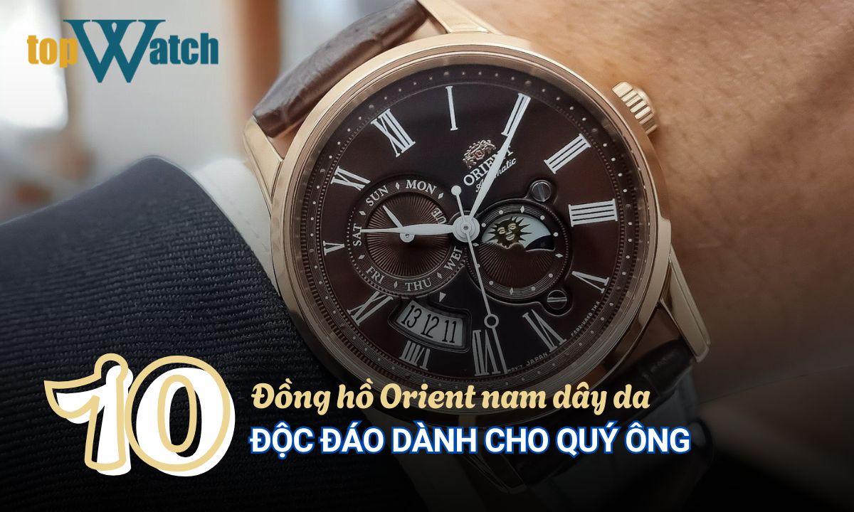 đồng hồ orient nam dây da