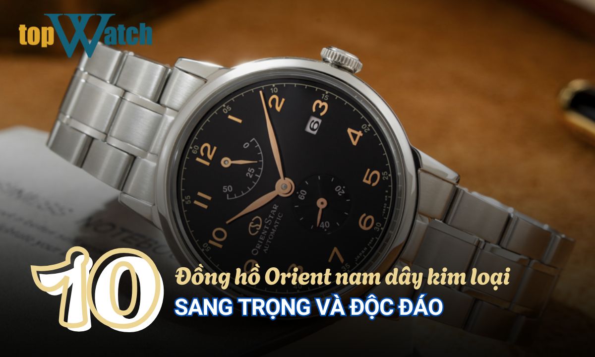 đồng hồ orient nam dây kim loại