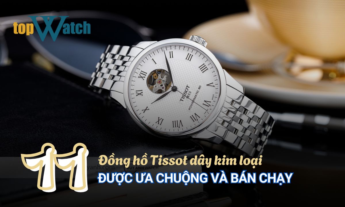 đồng hồ tissot dây kim loại