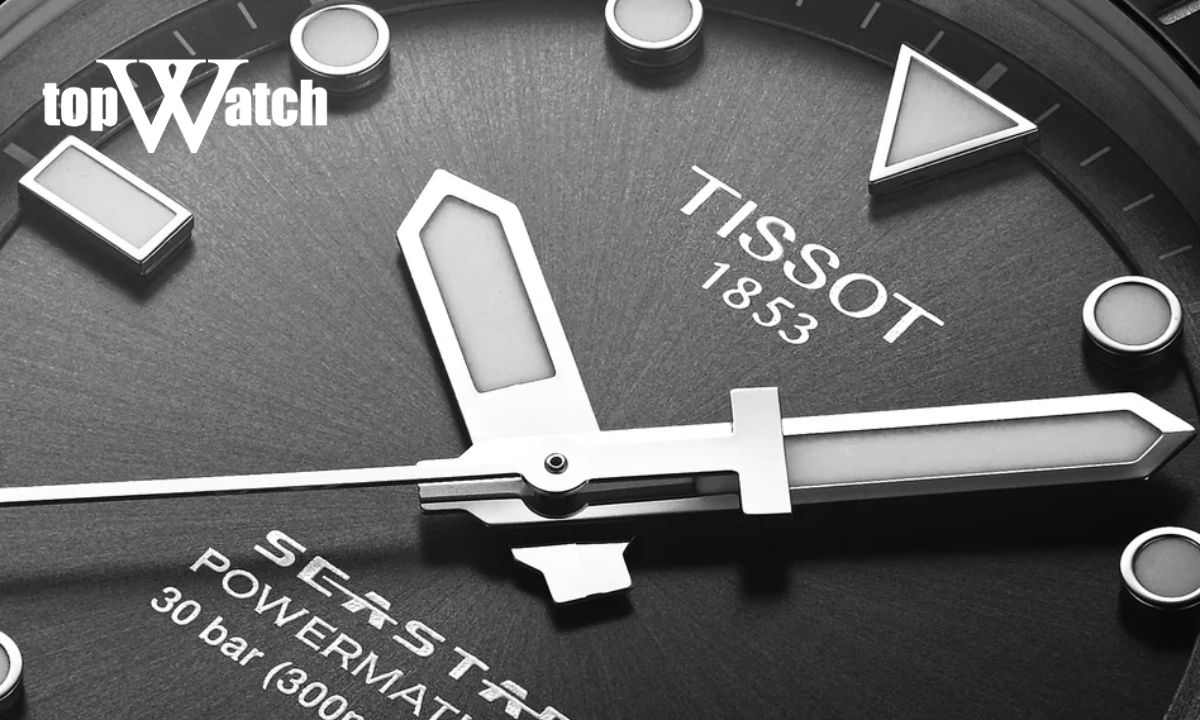 Các chi tiết trên đồng hồ Tissot chính hãng đều được chế tác sắc nét