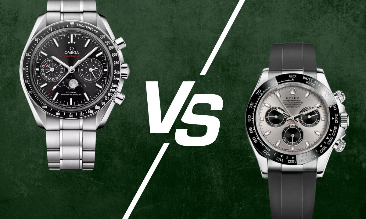 Omega vs Rolex: So sánh chi tiết và tư vấn lựa chọn Omega Speedmaster 304.30.44.52.01.001 và Rolex Cosmograph Daytona 116519LN