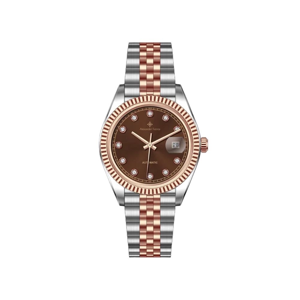 Đồng Hồ Alexander Ferros Nam 8132D/08 Automatic Dây Kim loại 40mm