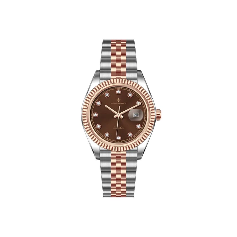 Đồng Hồ Alexander Ferros Nam 8382D/08 Quartz Dây Kim loại 40mm