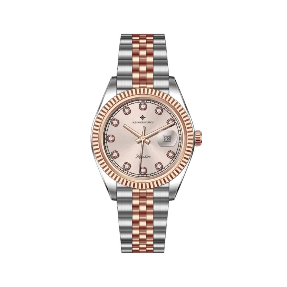 Đồng Hồ Alexander Ferros Nam 8382D/15 Quartz Dây Kim loại 40mm